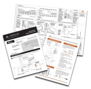 Apollo Opening Roof dealer resources including support track installation guides, control board programming, and connection details.